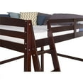 thumbnail image 6 of Camaflexi Tribeca Solid Pine Wood High Loft Bed Twin with Desk in Cappuccino 100% Solid Wood, 6 of 9