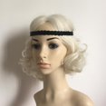 thumbnail image 4 of Diadema nupcial hecha a mano con cuentas de cristal, diadema para el cabello con lazo., 4 of 9