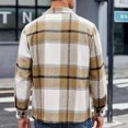 thumbnail image 3 of RongHuan Big and Tall Flannel Shirt for Men Long Sleeve Plaid Jacket Casual Button Down Shirts with Pocket Fashion Lapel Jackets Fall Outfits, 3 of 5