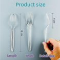 thumbnail image 2 of 100pcs Clear Plastic Forks, 2 of 5