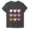 thumbnail image 3 of Offres des Fêtes Iumwxz T-Shirts de la Saint-Valentin pour Femmes T-Shirts Basiques Confortables T-Shirts pour Femmes Tuniques à Imprimé Cœur Hauts à Col Rond T-Shirts à Manches Courtes pour Dames Décontractés Plage, 3 of 3