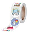 thumbnail image 4 of 500Pcs/Roll Kids Children Baby Cartoon Happy Birthday Round Sticker Labels Decor, 4 of 4