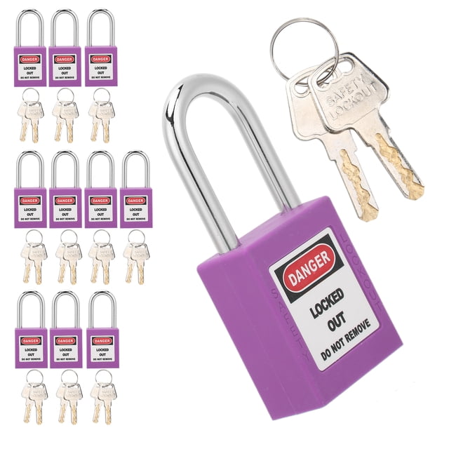 Cerradura De Seguridad Con Candado De 38 Mm, Candado De Bloqueo Y Etiquetado, Cerradura Eléctrica Con Nailon Reforzado Resistente A La Corrosión, De Acero Cromado Para