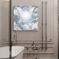 thumbnail image 5 of Square Canvas Wall Art for Bedroom Bathroom Dreamy Sky with Sunlight and Angel Wings Rainbow Picture Print Painting Artwork for Living Room,Kitchen,Office,Stretched and Framed 16"x16", 5 of 6