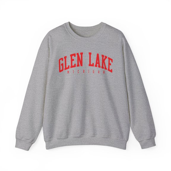 Glen Lake Michigan Sweatshirt Gifts Crew Neck Shirt Long Sleeve Unisex