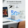 thumbnail image 2 of ORICO 4 Bay RAID External Hard Drive Enclosure Aluminum USB 3.0 to SATA for 2.5''/3.5'' HDD SSD Hard Drive Dock Support RAID 0/1/3/5/10/JBOD/Clear Up to 80TB-WS400RU3, 2 of 9