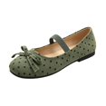thumbnail image 2 of Willtoo Women Polka Dot Bow Mary Jane Flats Round Toe Elastic Strap Slip On Canvas Shoes Lightweight Soft Sole Casual Ballet Flats, 2 of 5