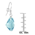 thumbnail image 5 of Color Choices Austrian Crystal Galactic Sterling Silver Snake Chain Necklace and Earring Set - Aquamarine, 5 of 6