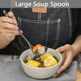 thumbnail image 5 of Stainless Steel Deep Noodle Spoons, silverware Big soup spoons, Large Serving Spoon, kitchen utensils, 5 of 5