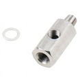 thumbnail image 1 of Conector de Turbocompresor Acero Inoxidable, Sensor PresióN Aceite BSPT 1/8 Pulgadas, en T a Adaptador NPT, Medidor LíNea AlimentacióN Suministro Turbo, 1 of 7