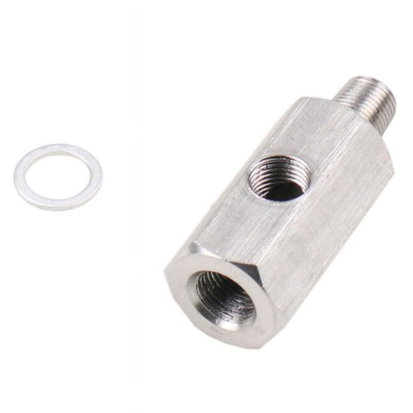 Conector de Turbocompresor Acero Inoxidable, Sensor PresióN Aceite BSPT 1/8 Pulgadas, en T a Adaptador NPT, Medidor LíNea AlimentacióN Suministro Turbo