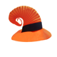thumbnail image 1 of Gorro de bruja naranja de lana y fieltro para cosplay de Halloween, 45 cm, 1 of 3