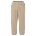thumbnail image 5 of Glisme Womens Pants High Waist Straight Leg Trousers Relax Fit Slacks With Pocket Basic Clothes Khaki 2Xl, 5 of 5