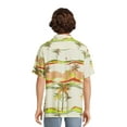 thumbnail image 3 of No Boundaries Men's Print Button Up Shirt with Short Sleeves, Sizes XS-3XL, 3 of 5