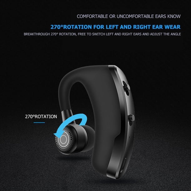 Auriculares Bluetooth para camionero, auriculares inalámbricos con micrófono con cancelación de ruido y base de carga, auriculares con función de silencio para teléfono celular, PC, computadora