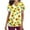 Yellow, variant on Xfvqtps Scrub Tops for Women Sunflower Printed Soft V-Neck Scrubs Comfortable Lightweight Nursing Uniforms Casual Printed Short Sleeve Nurse Top Working Uniforms with Pockets Yellow