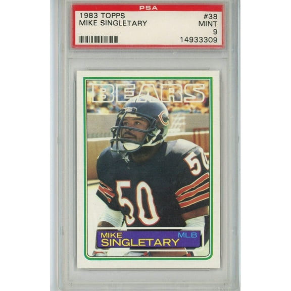 Graded 1983 Topps Mike Singletary #38 Rookie RC Football Card PSA 9 Mint