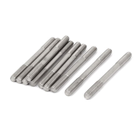 Uxcell M8 X 200mm Double-Ended Studs, 10-Pack – 304 Stainless Steel Adjustable Push Rods For RC Planes & DIY 5 thumbnail image