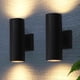 thumbnail image 2 of Apliques de Pared Cilíndricos para Exteriores, Luz de Porche, Luces de Arriba A Abajo, Aplique de Pared Impermeable Negro Mate, Luminaria Exterior., 2 of 10