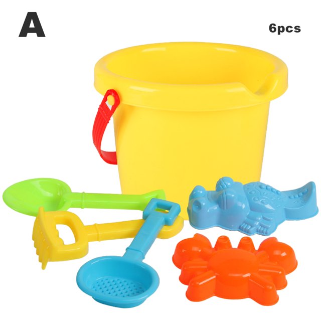 Hariumiu Beach Toys Sand Toys Set for Kids, Bucket with Sifter, Shovel, Rake, Watering Can, 5