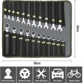 AIRAJ Ratcheting Wrench Set, 22-Piece Combination Wrench Set, SAE 1/4" to 3/4" & Metric 6-18mm, 72 Teeth