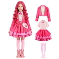 thumbnail image 3 of Rise Red Cosplay Costume, Halloween Costume with Dress, Jacket, Belt, Bag and Socks, Character-Inspired Outfit for Halloween Party and Costume Events, 140, 3 of 8