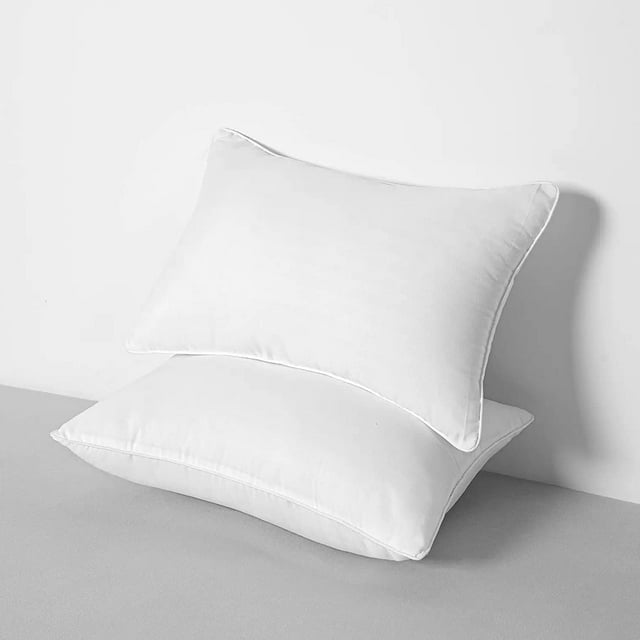 Eurotex 100% Cotton Pillow Inserts 20x30 - Comfy Cotton Cover Filled with Cotton Fibres for Sham, Fluffy Sleeping Bed Pillows, Size: 20 x 30, White