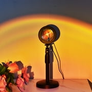 FAMKIT Sunset Lamp, RGB Color Changing LED Sunset Projector, 16 Colors Sunset Lamp Projection, 360° Rotation Floor Lamp Rainbow Projection Light for Gifts, Bedroom, Party, Christmas Decor