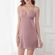 thumbnail image 5 of Gibobby Pijama algodón mujer Camisón y de satén para mujer, ropa de dormir Sexy, vestido de noche, negligés cortos(Rosa,XL), 5 of 5