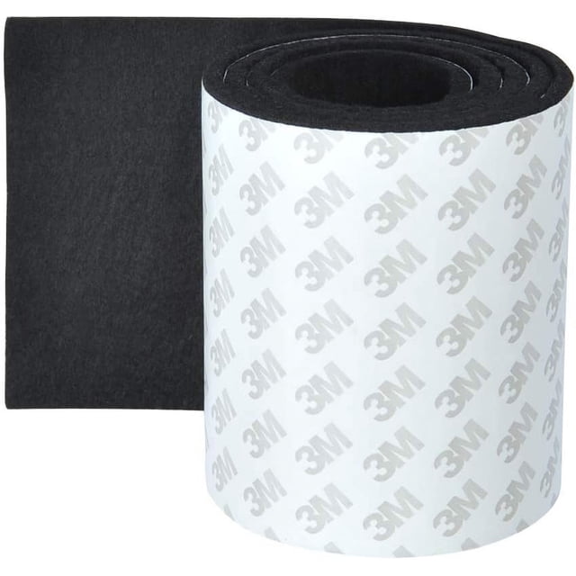 Fieltro autoadhesivo para muebles Tira de fieltro autoadhesiva antideslizante Fieltro para patas de mesa, sillas y sofás, color negro
