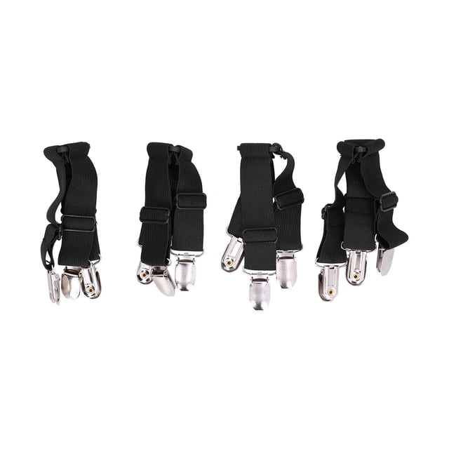 4 pinzas elásticas para sábanas, fundas de colchón, mantas, textiles para el hogar, color negro