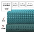 thumbnail image 4 of (3 pack) LammaLoe Teal Shower Curtain, Waffle Weave Heavy Duty Fabric Shower Curtain, 72” x 72" Hotel Luxury 256 GSM Bathroom Curtains, 4 of 8