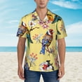 thumbnail image 2 of Kll Men'S Hawaiian Shirt Short Sleeve Button Down Beach Shirts-Beautiful Bright Birds And Flowers, 2 of 7