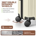 thumbnail image 5 of COBIZI Carry On Luggage Sets 3 Piece Suitcases With Wheels，Carry On Luggage Airline Approved With TSA Lock For Luggage，Lightweight Carry On Suitcase With Expandable Duffle Bag For Travel，Beige, 5 of 11