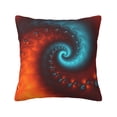 thumbnail image 1 of ZICANCN Orange Swirl Fractal Decorative Throw Pillow Covers, Bed Couch Sofa Decorative Knit Pillow Covers for Living Room Farmhouse, 26"x26", 1 of 8