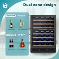 thumbnail image 2 of EUHOMY 5 Cu.Ft Dual Zone Wine Cooler Refrigerator, Quiet Built-In or Freestanding Wine Fridge, 2 of 11