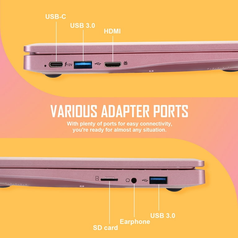 NBD 10 inch Mini Laptop, Windows 11, Intel Celeron Quad-Core, 8GB+