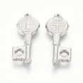 thumbnail image 2 of Resistant 201 Stainless Steel Pendants Key Saint Benedict Medal Stainless Steel color 26x10x3mm Hole: 1mm, 2 of 2