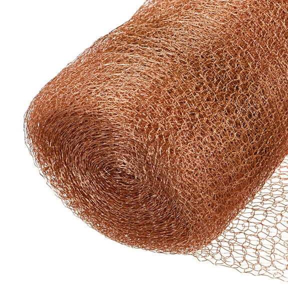 Uxcell Copper Mesh Blocker Stopper Mesh Fill Fabric Mesh 20ft x 5inch for Building Hole