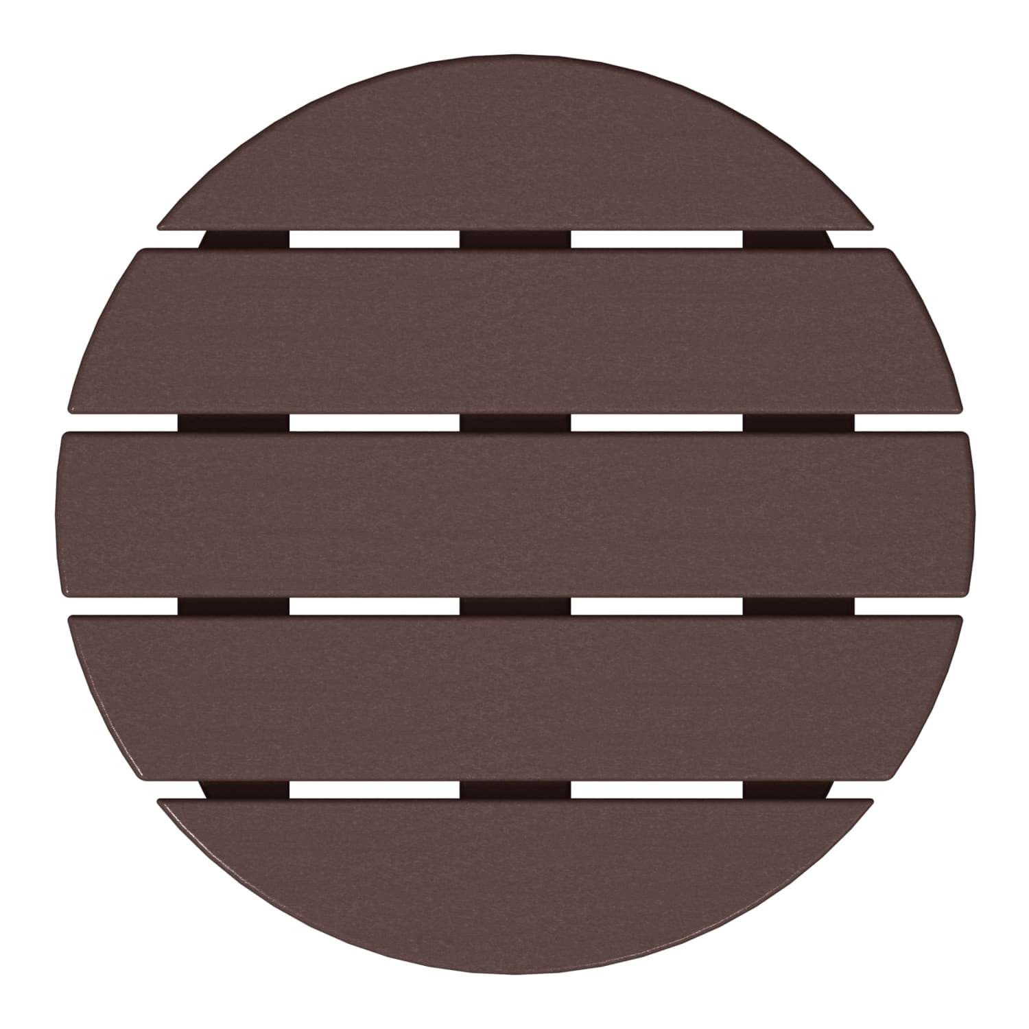 WestinTrends All-Weather Poly Lumber Adirondack Outdoor Side Table, Round End Table for Patio, Dark Brown