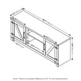 thumbnail image 4 of Furinno Jensen Farmhouse TV Cabinet with Barn Door for TV up to 70 Inch, Ebony/White Wash, 4 of 8