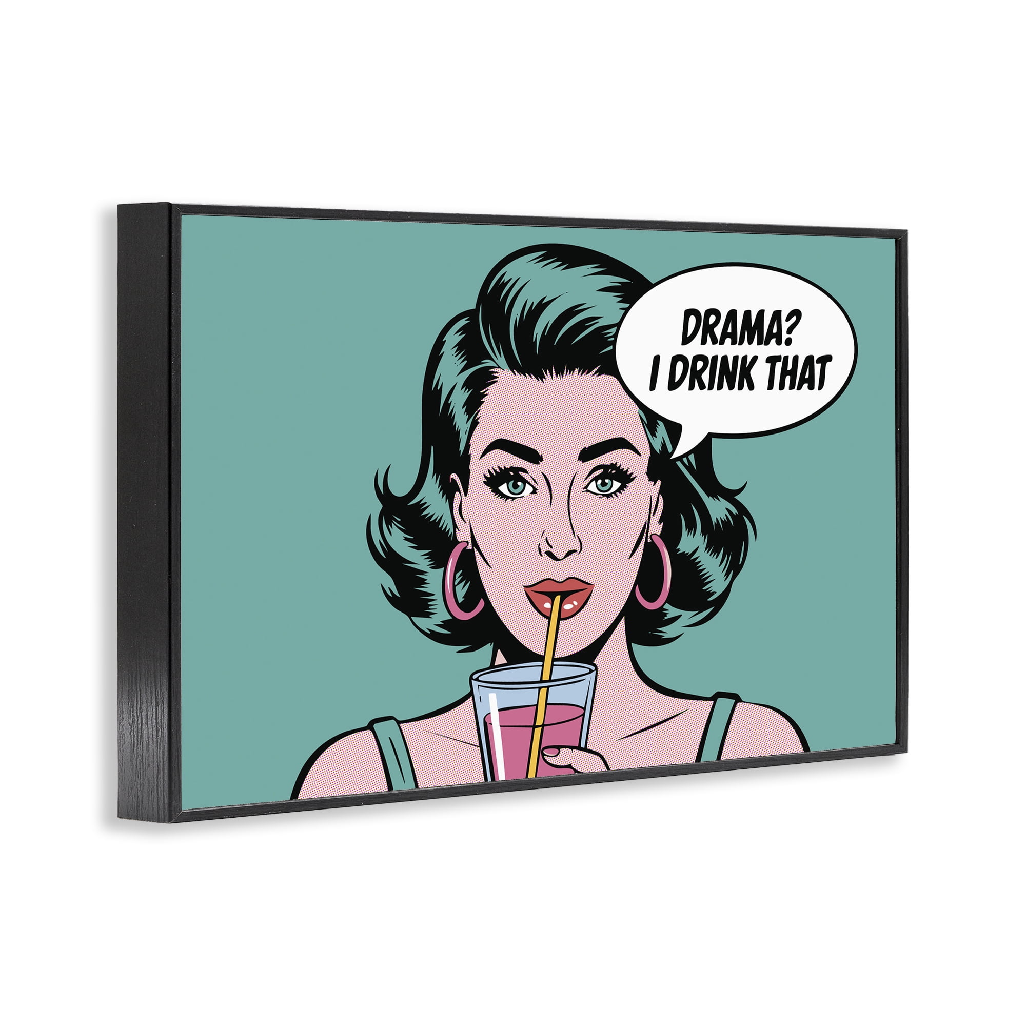 Stupell Industries Drama I Drink That Black Framed Giclee Art, design by Andreas Magnusson