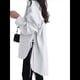thumbnail image 3 of Camisas de Botones Extragrandes para Mujer, Blusas de Larga con Aberturas, Corte Alto y Bajo M, 3 of 8