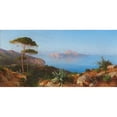 thumbnail image 3 of Alessandro La Volpe 14x9 Black Modern Framed Museum Art Print Titled - View of Capri (1875), 3 of 5