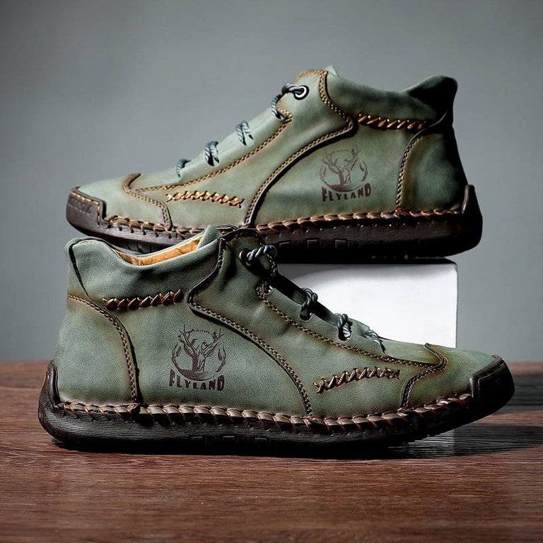 FLYLAND Men Fashion Vintage Chukka Leather Ankle Boots  display picture 2