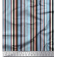 thumbnail image 1 of Soimoi Blue Poly Georgette Fabric Vertical Stripe Printed Fabric 1 Yard 52 Inch Wide, 1 of 3