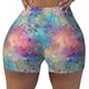 thumbnail image 2 of Fotbe blue pink colorful cracked texture Shorts Sin Costuras – Shorts Deportivos de Cintura Alta para Mujer, Elásticos para Gimnasio, Yoga, Running o Ciclismo-Medium, 2 of 8