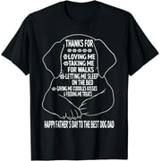 Happy Father's Day Dog Dad From Daughter Son And Wife T-Shirt