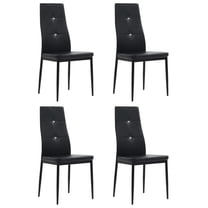 vidaXL Dining Chairs Kitchen Chair for Home Dining Room Black Faux Leather