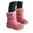 thumbnail image 5 of LYHao Winter Kids Boots Insulated Warm Fleece Lined Non Slip Outdoor Shoes For Girls And Boys Toddler Children ,Girls Boots Sizes 15 Pink(11-12 Years), 5 of 6